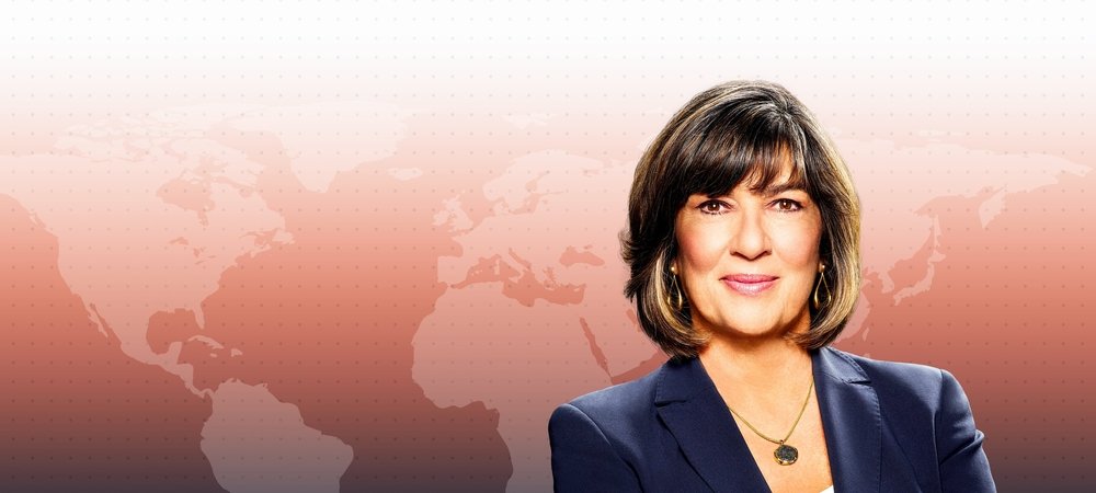 Backdrop of Amanpour