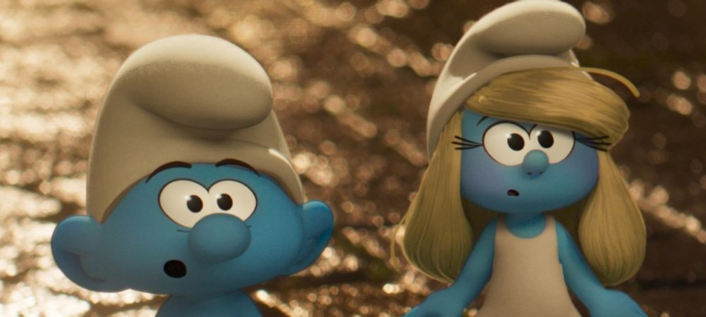 Backdrop of Smurfs