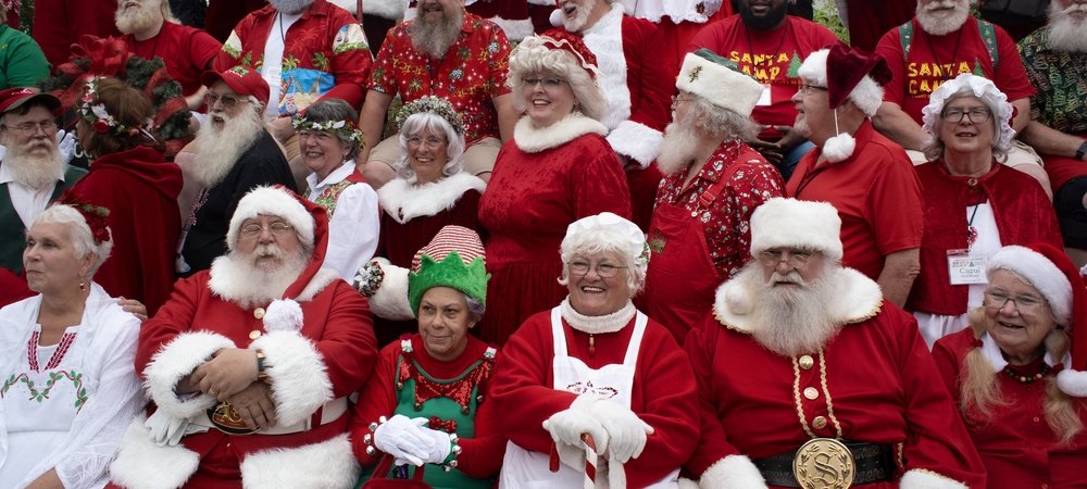 Backdrop of Santa Camp