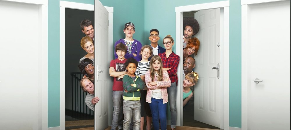 Backdrop of We Are Family