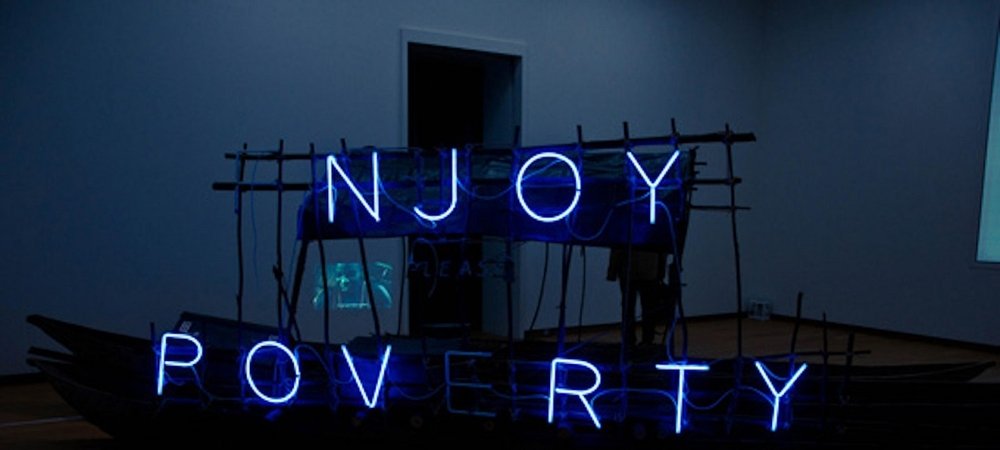 Backdrop of Enjoy Poverty
