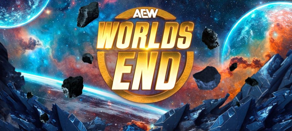 Backdrop of AEW Worlds End