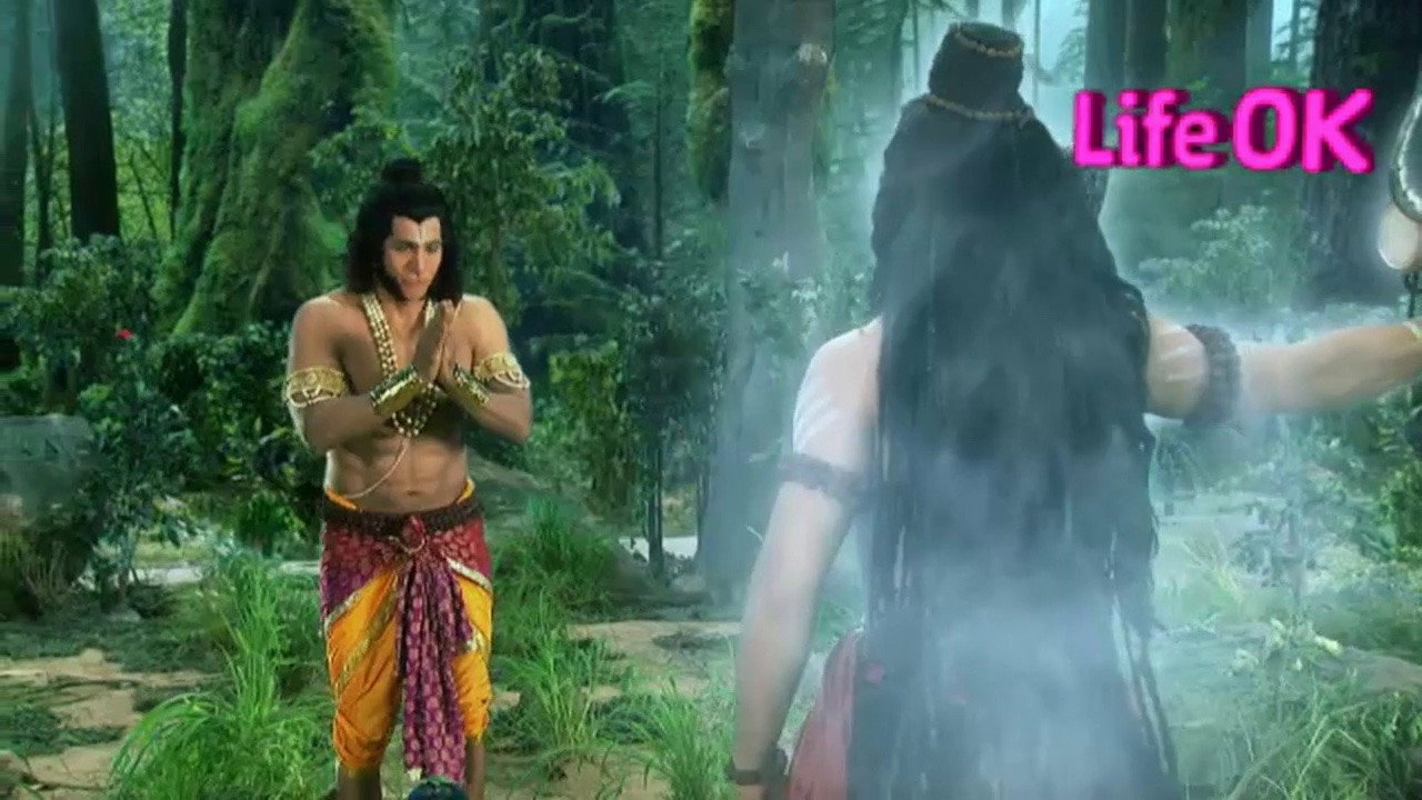 Ravana fails to lift the bow