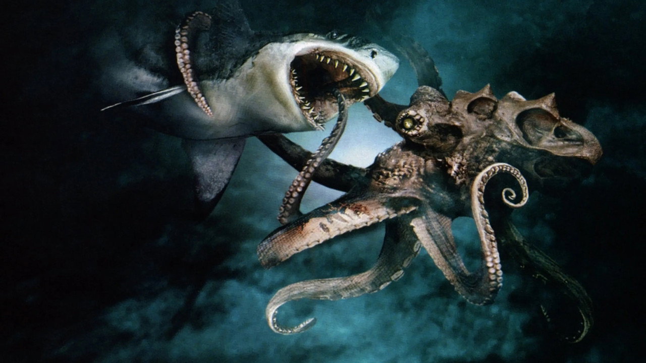 backdrop Mega Shark vs. Giant Octopus