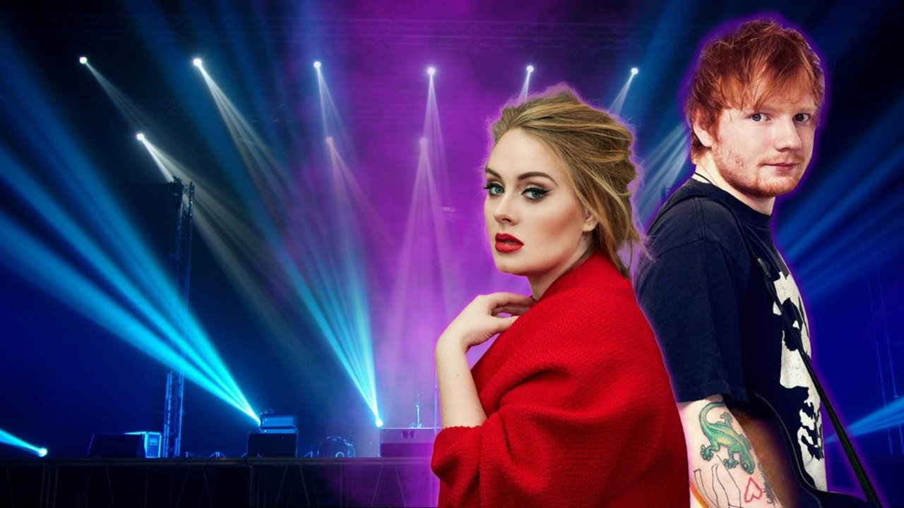 backdrop Ed Sheeran V Adele