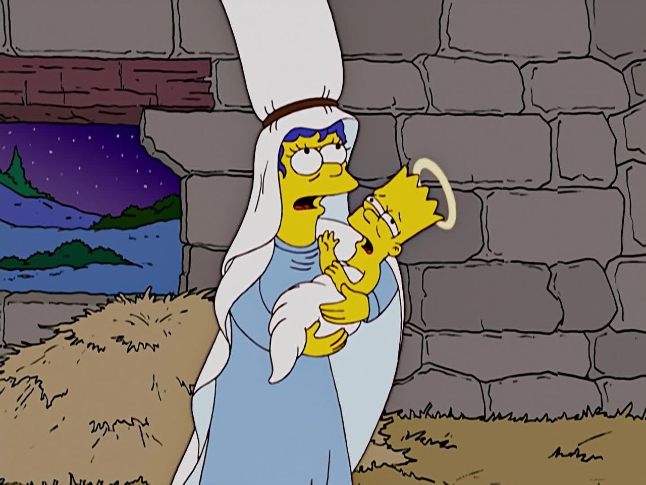 Escena de Historias de Navidad de Los Simpson