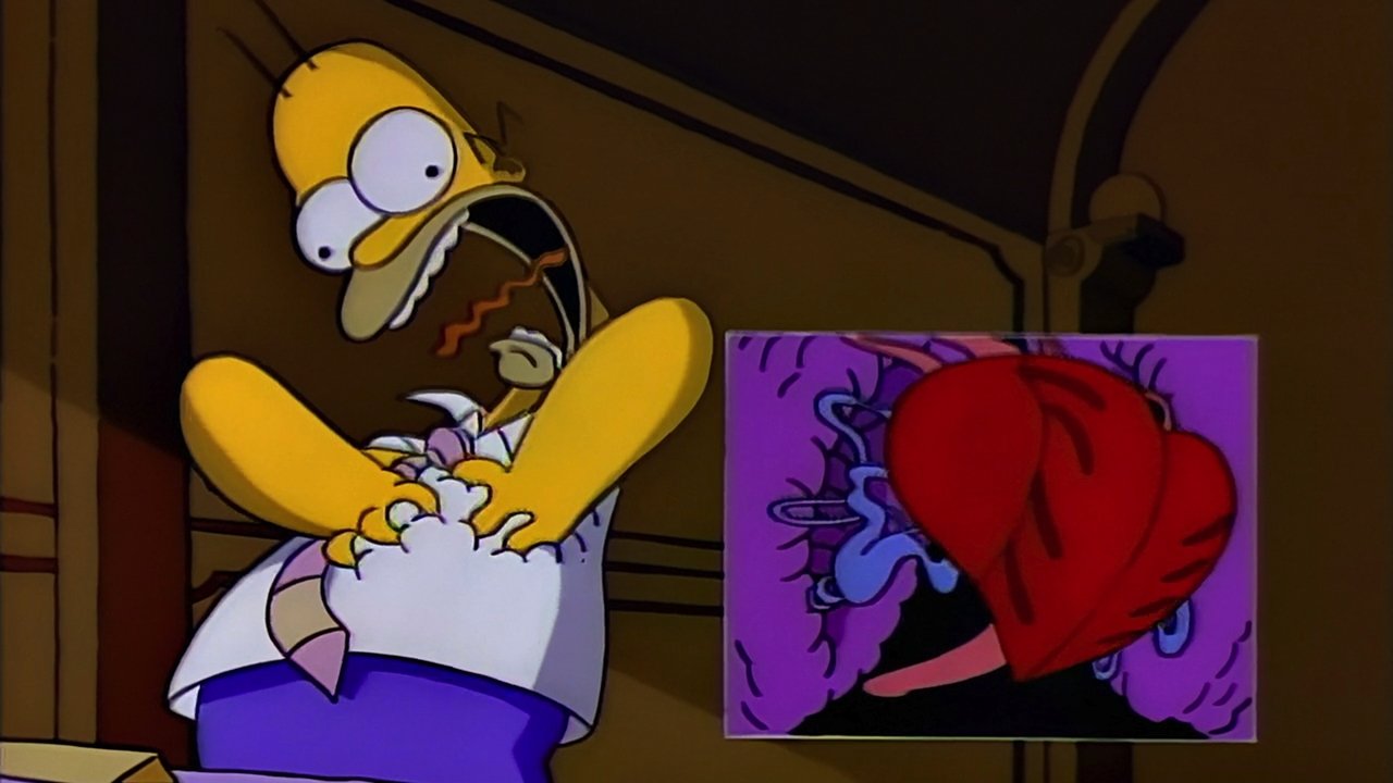 Escena de El Gran Corazon de Homero