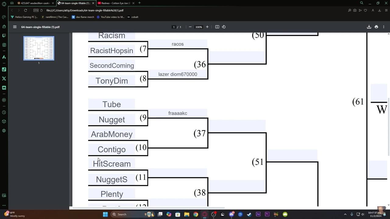 THE WORST SONGS OF ALL TIME BRACKET