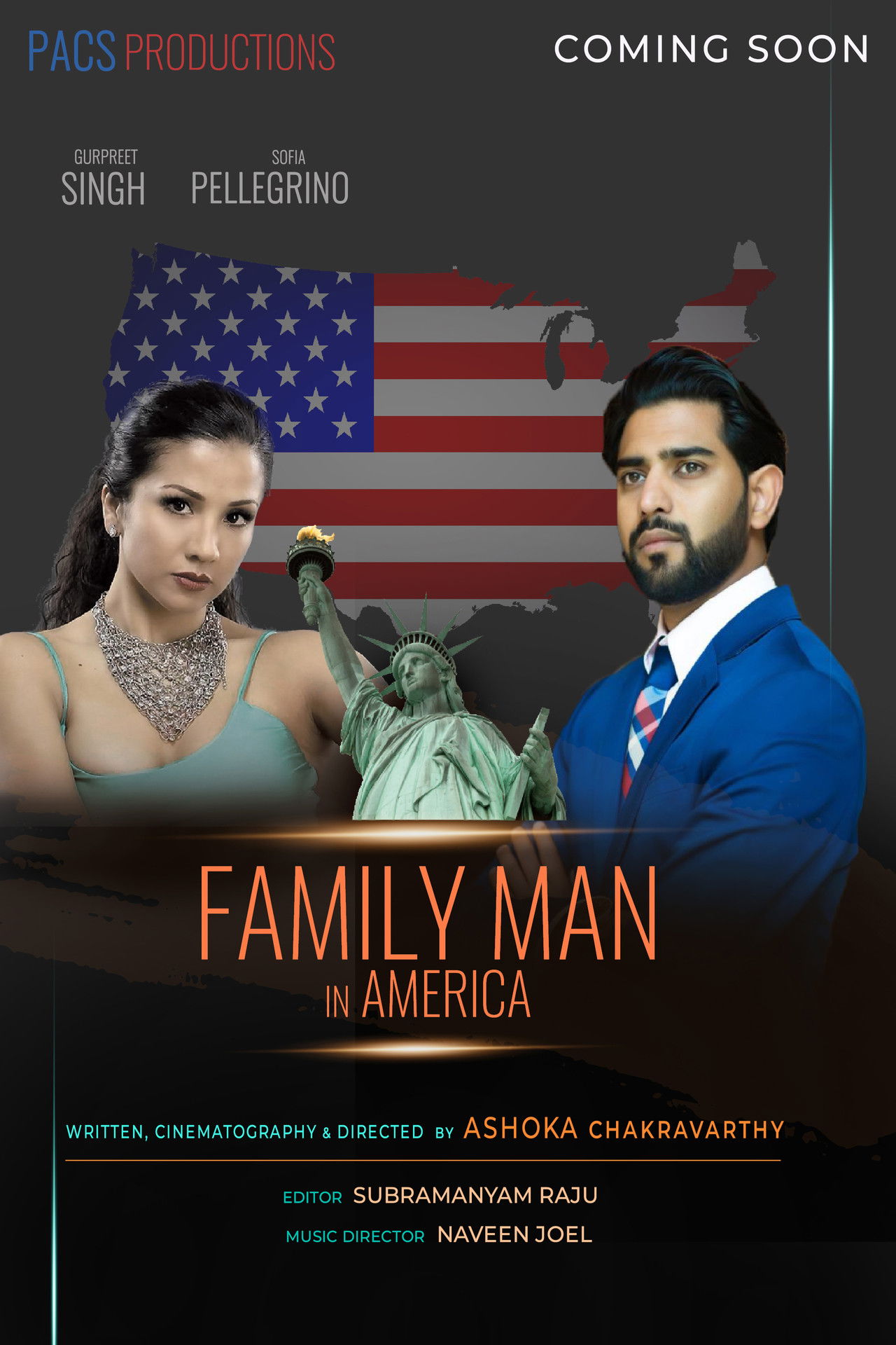 Family Man in America Backdrop