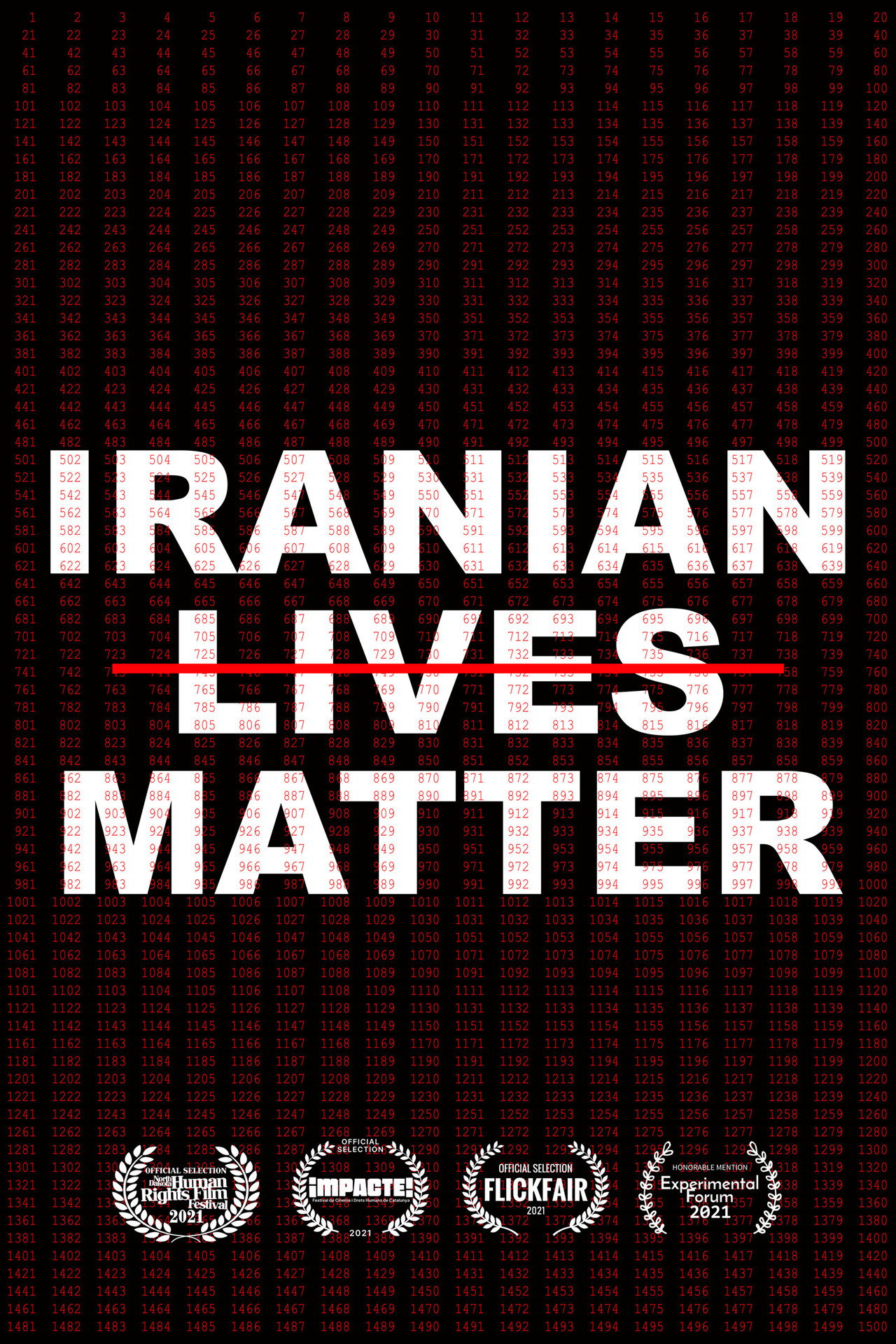 Iranian Lives Matter poster