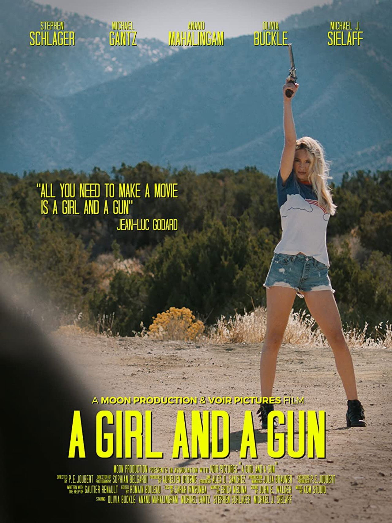 A Girl and a Gun Backdrop