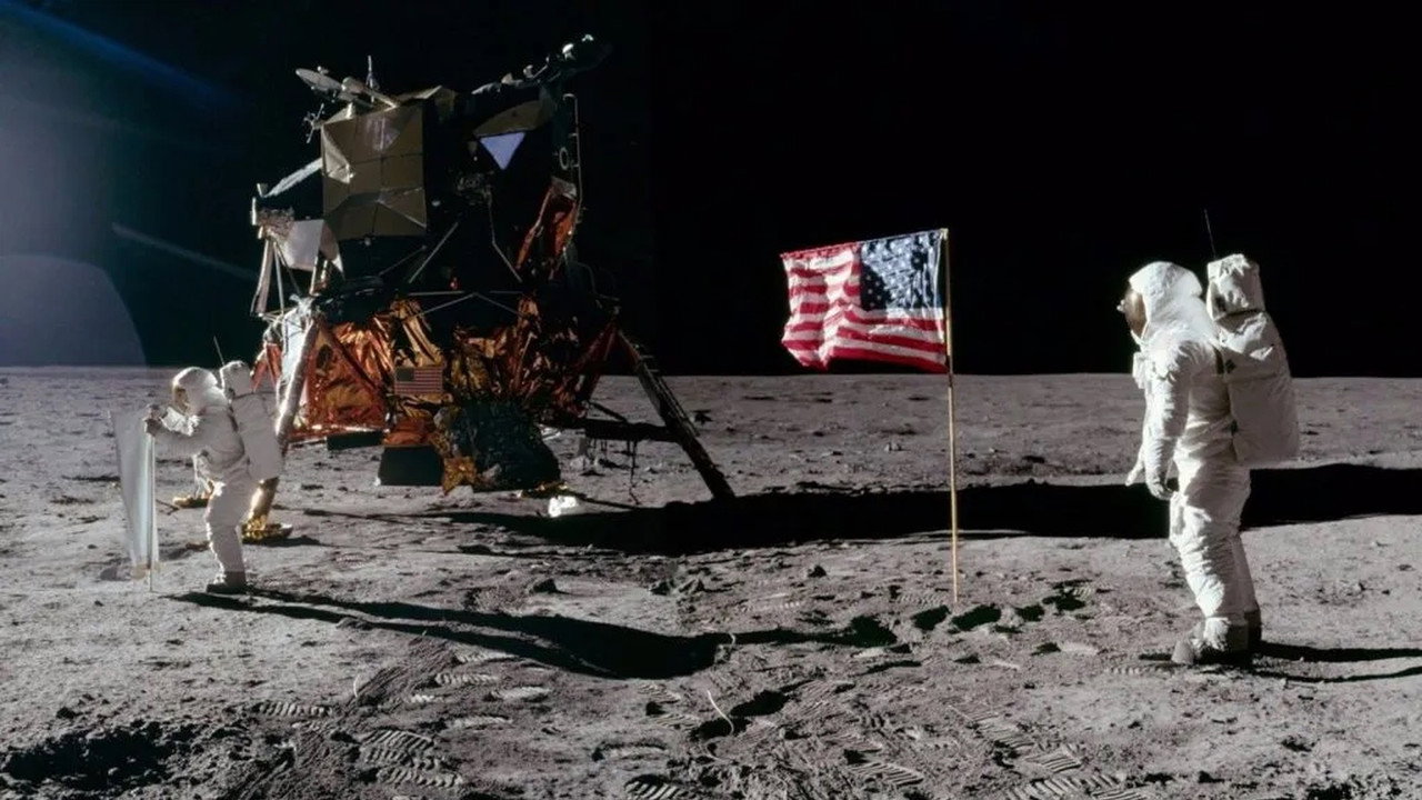Backdrop for Hidden History of the Moon landing