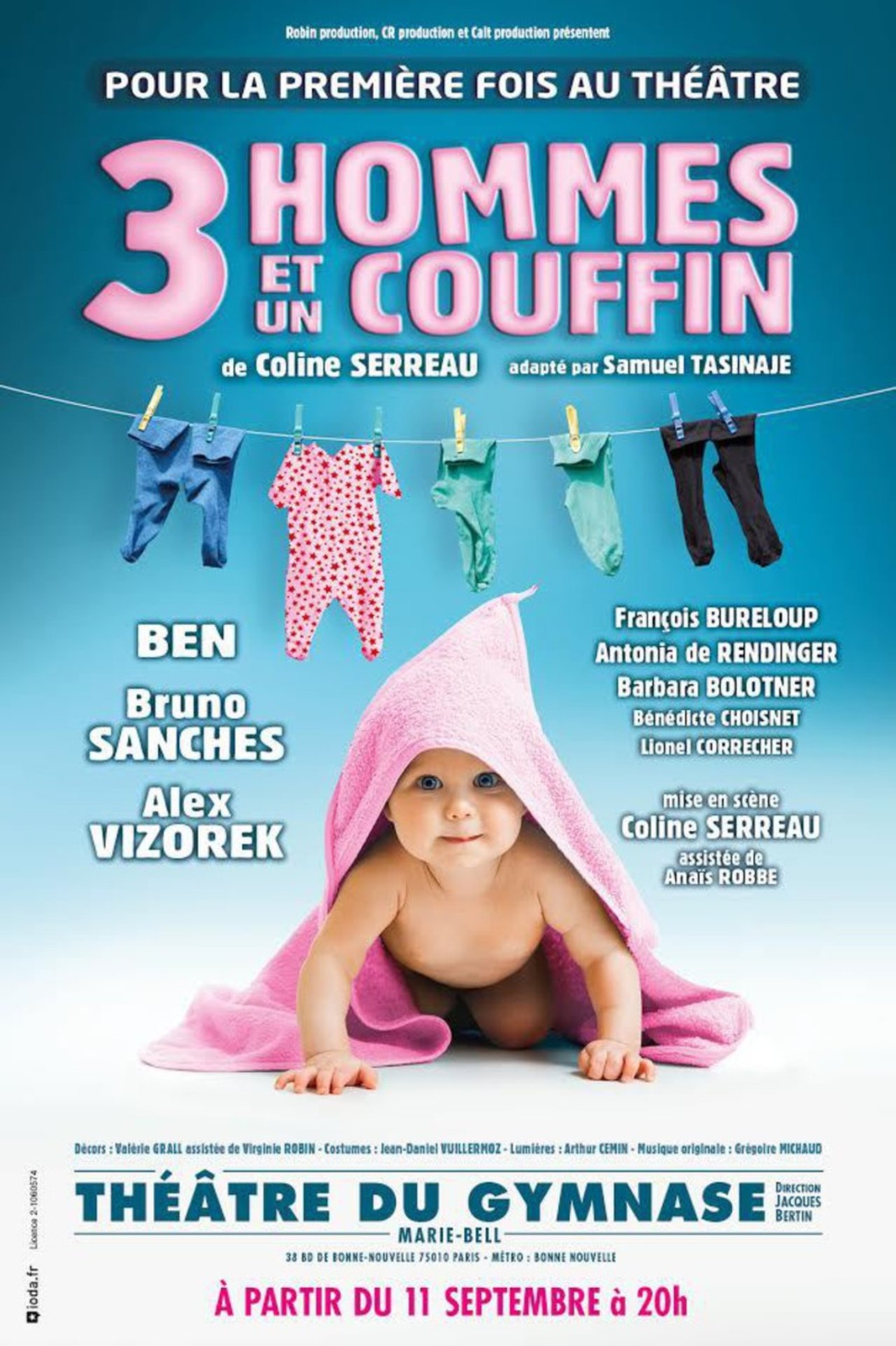 مشاهدة فيلم 3 hommes et un couffin مترجم بدون اعلانات - بوستر
