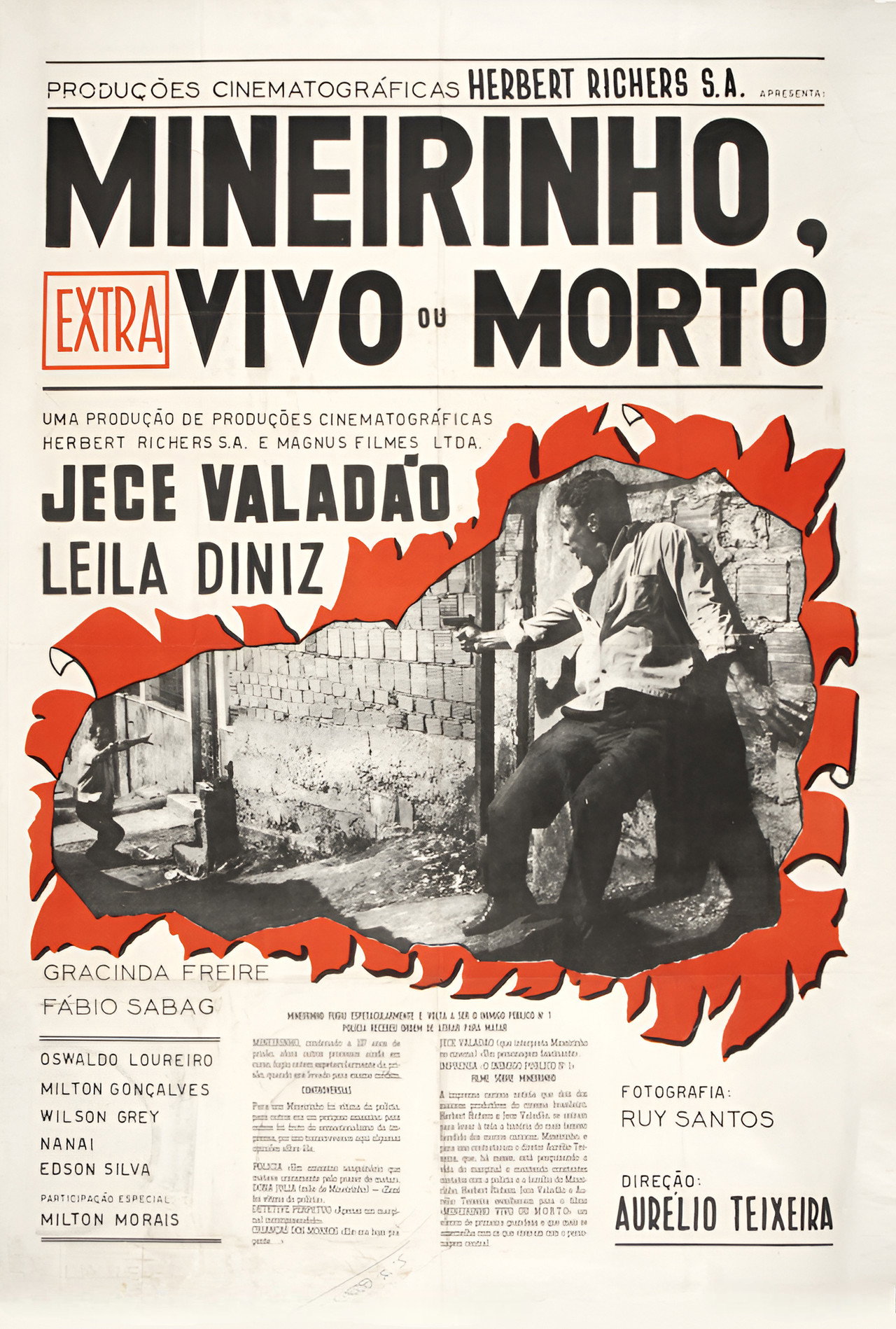 Mineirinho, Vivo ou Morto filmaffisch