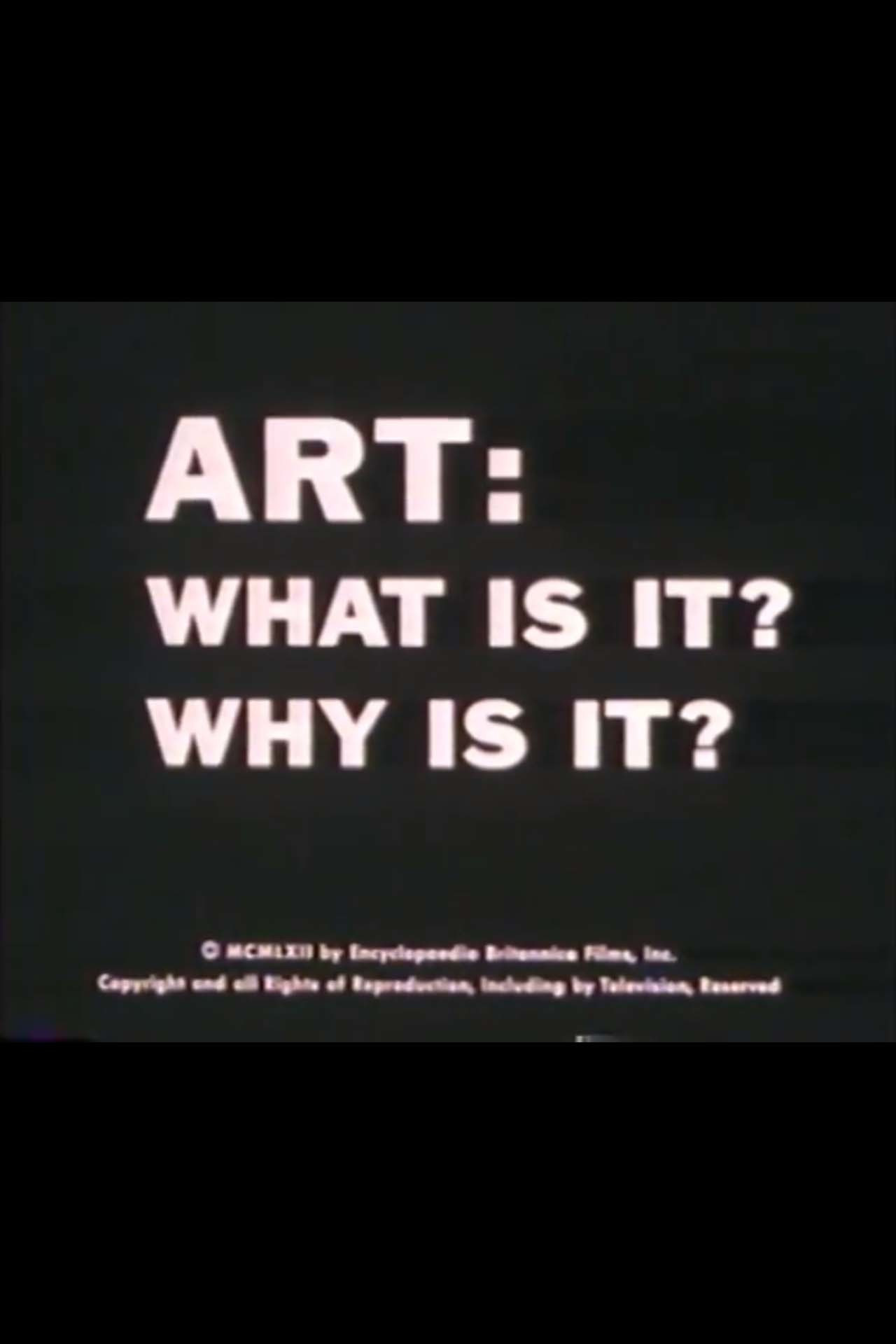 Art, what is it? Why is it? Backdrop
