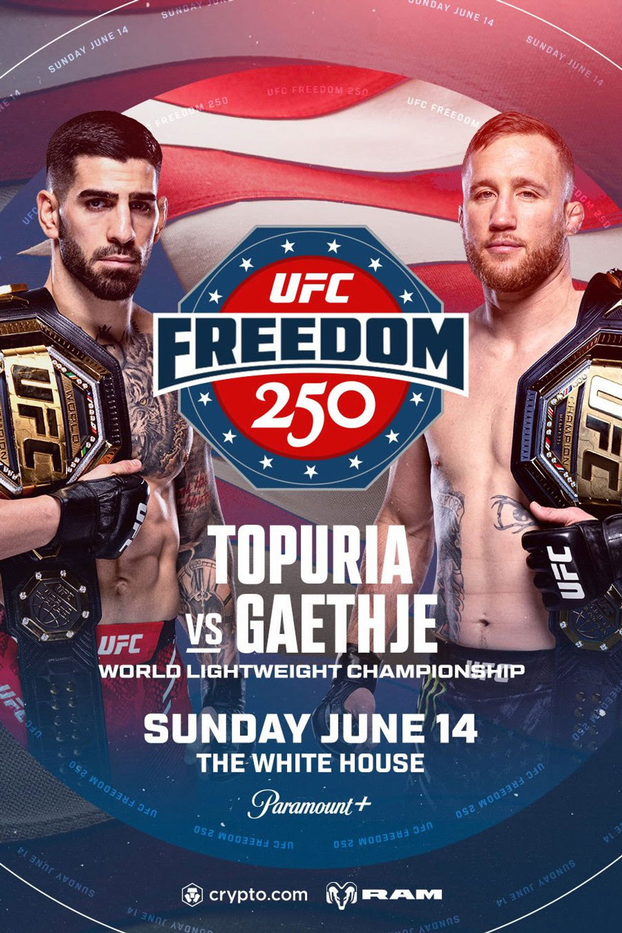 UFC Freedom 250: Topuria vs. Gaethje Backdrop