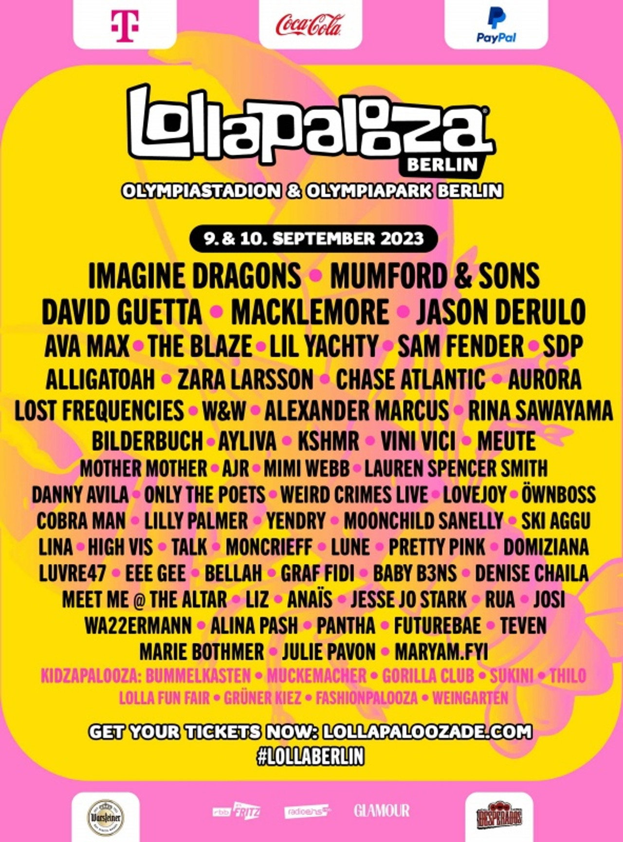 Imagine Dragons Lollapalooza Berlin Backdrop