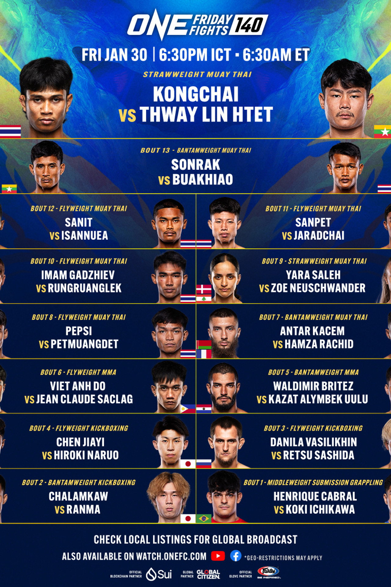 ONE Friday Fights 140: Kongchai vs. Thway Lin Htet Backdrop