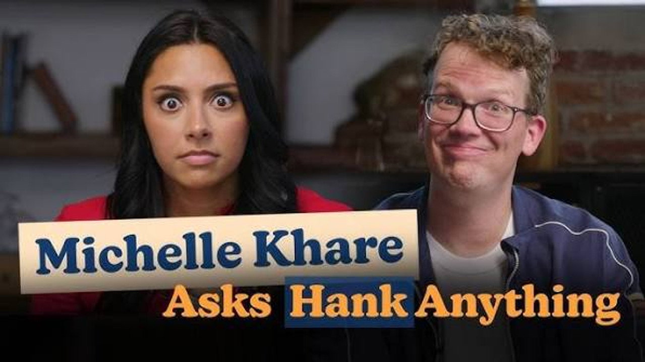 Still from What Does Hank Think is the Coolest Fact? | Michelle Khare Asks Hank Anything