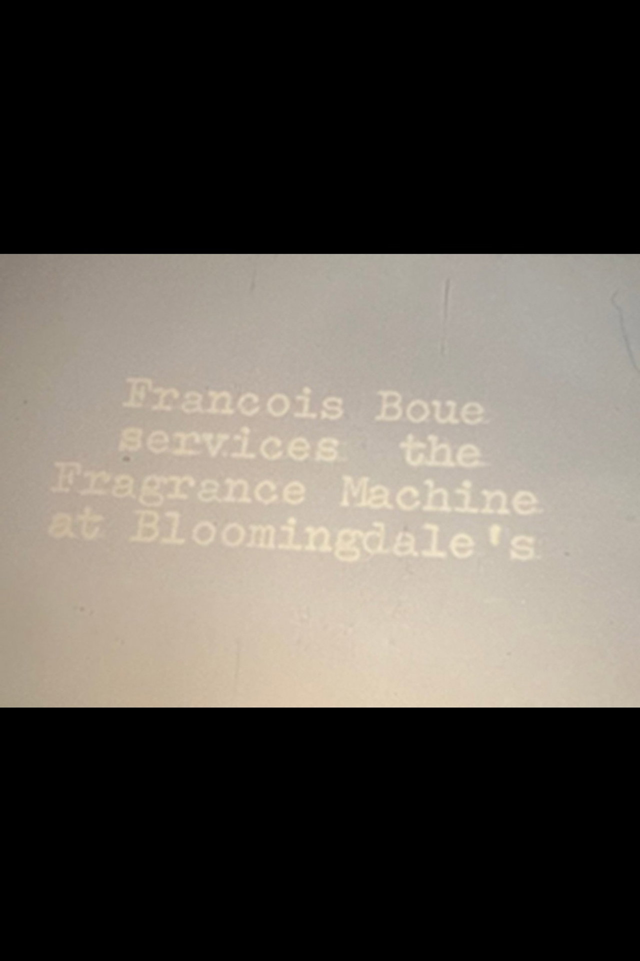 Francois Boue Services the Fragrance Machine at Bloomingdale's filmaffisch