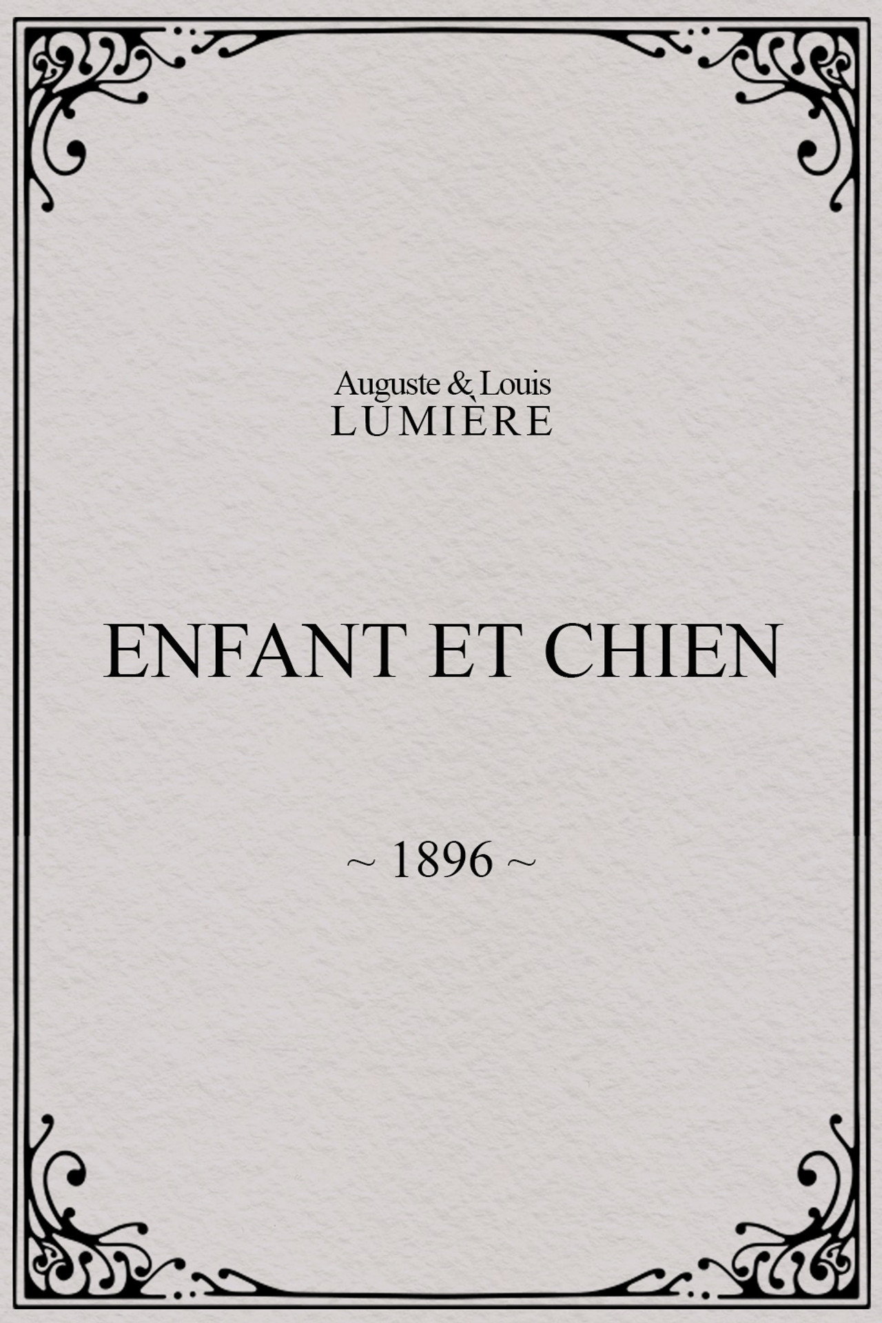 Enfant et chien filmaffisch