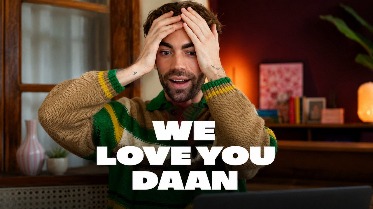 Backdrop for We love you Daan