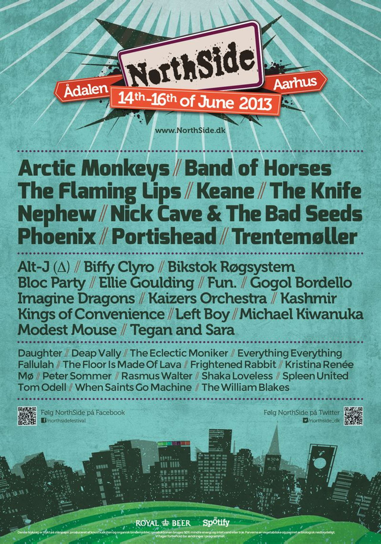 Arctic Monkeys - Northside 2013 Backdrop