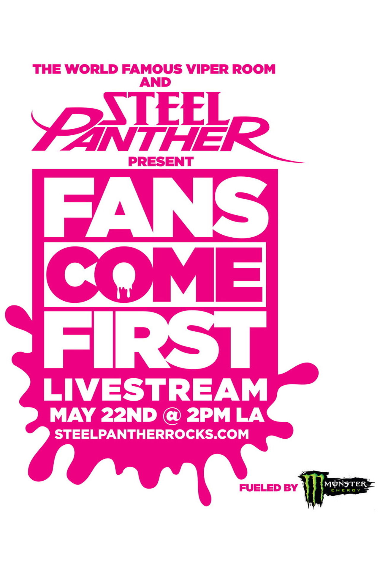 Steel Panther - Fans Come First Backdrop