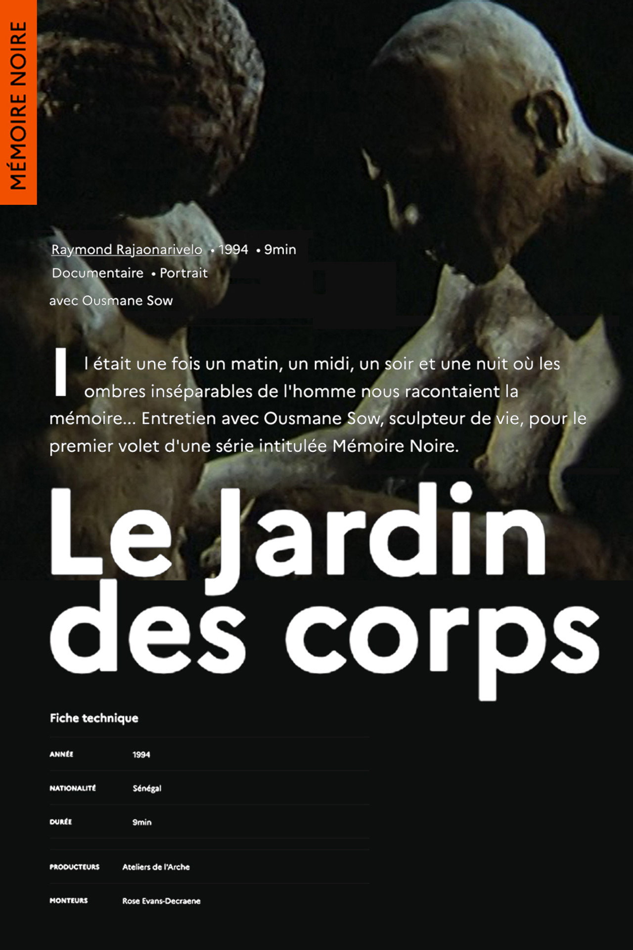 Le Jardin des Corps filmaffisch