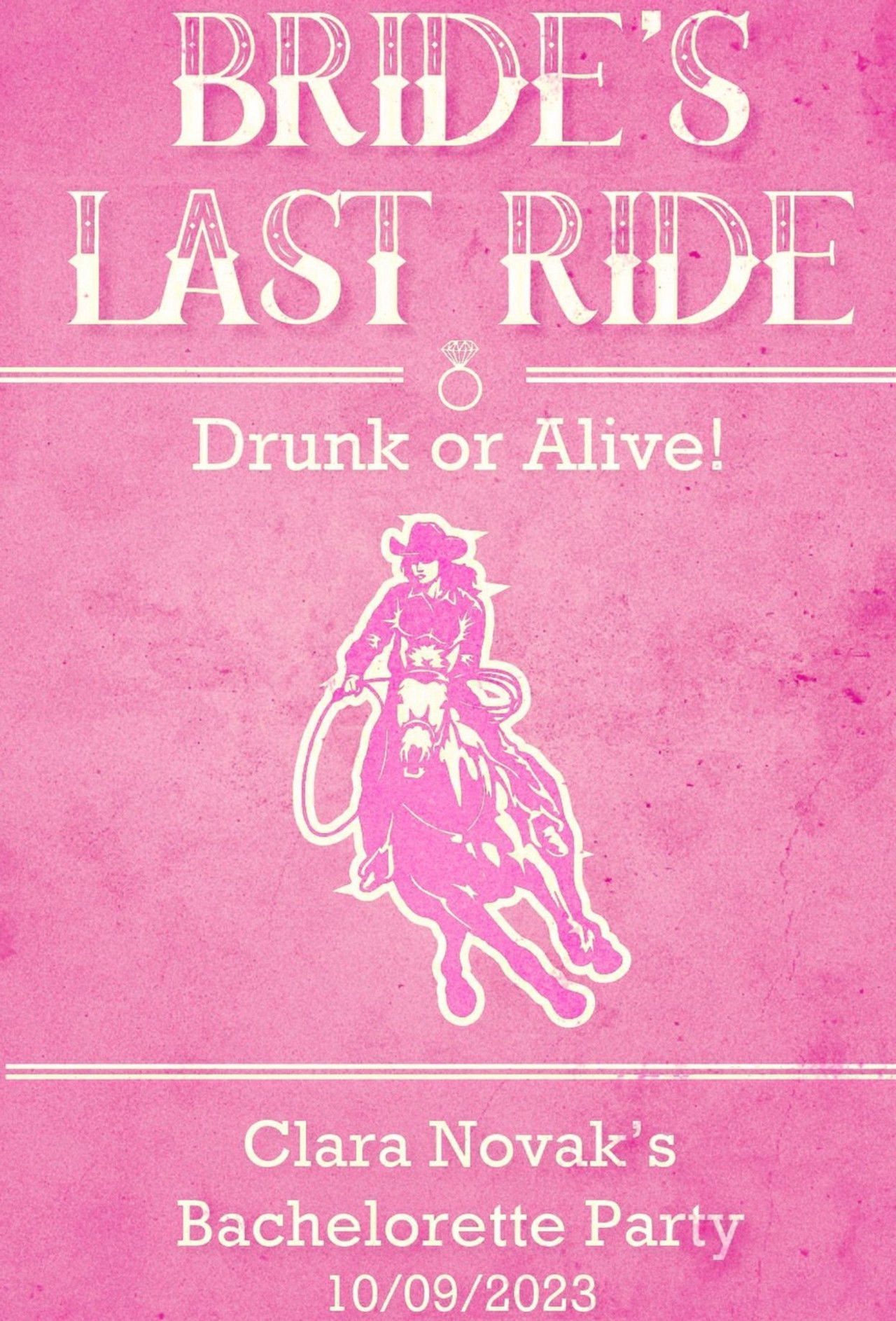Bride's Last Ride Backdrop