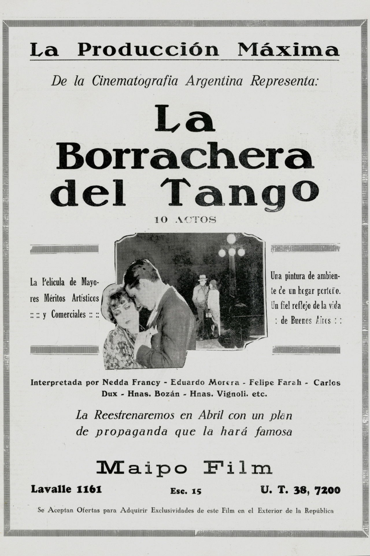 La borrachera del tango Backdrop