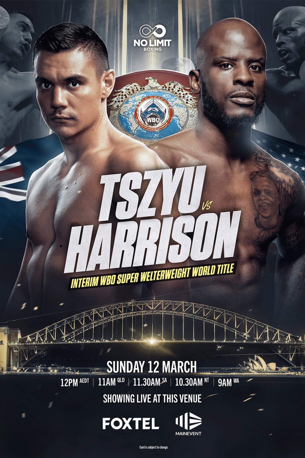 Tim Tszyu vs. Tony Harrison filmaffisch