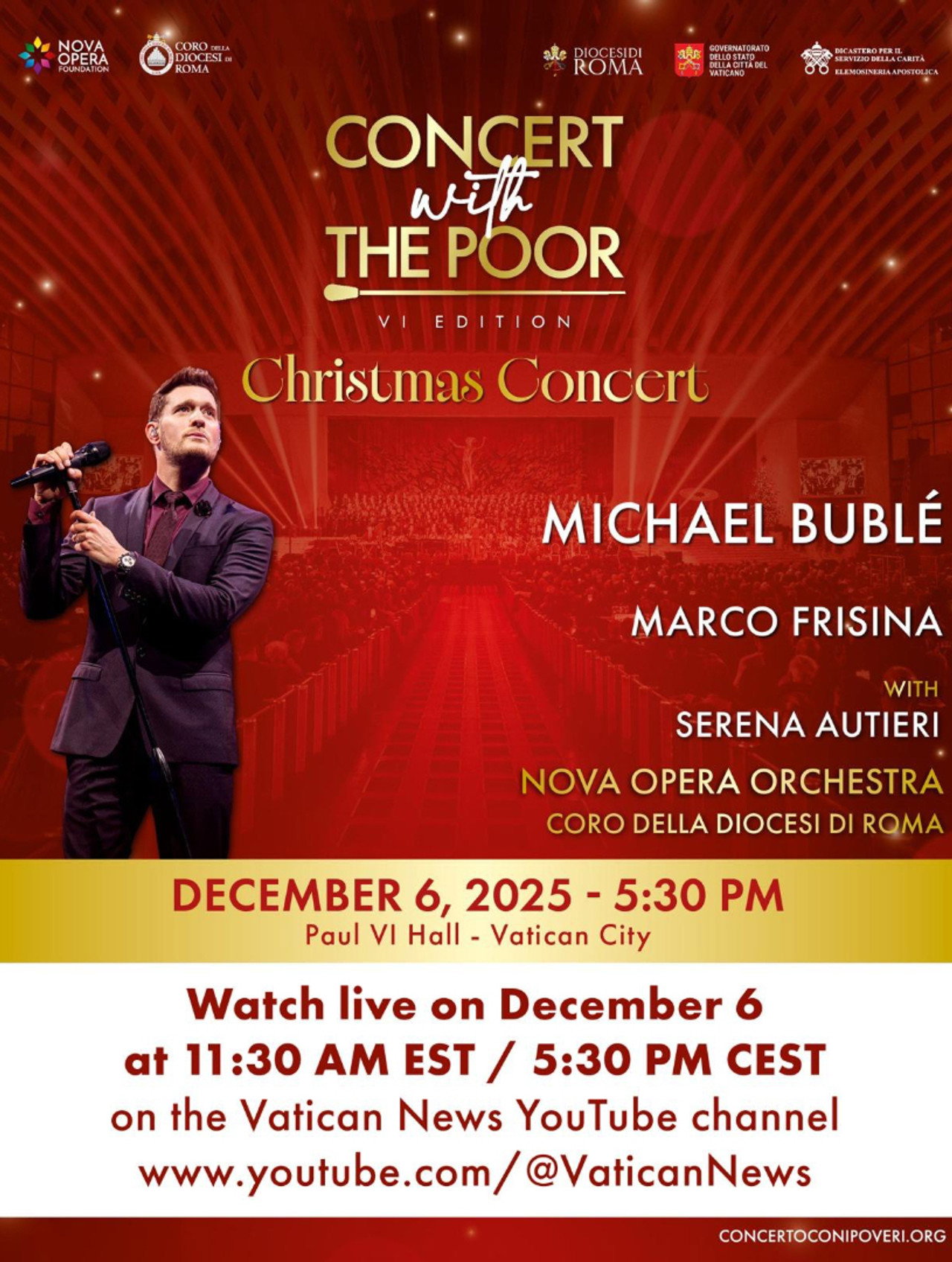 Michael Bublé - Live from The Vatican (Concert with the Poor 2025)
