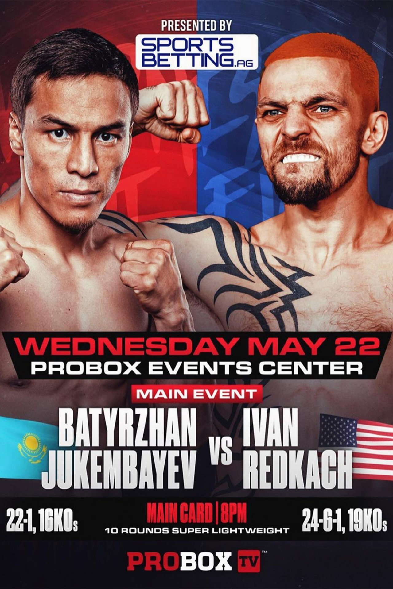 Batyrzhan Jukembayev vs. Ivan Redkach filmaffisch