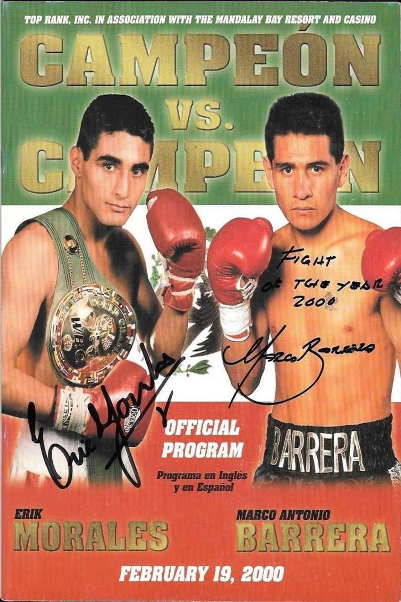 Marco Antonio Barrera vs. Erik Morales I Backdrop