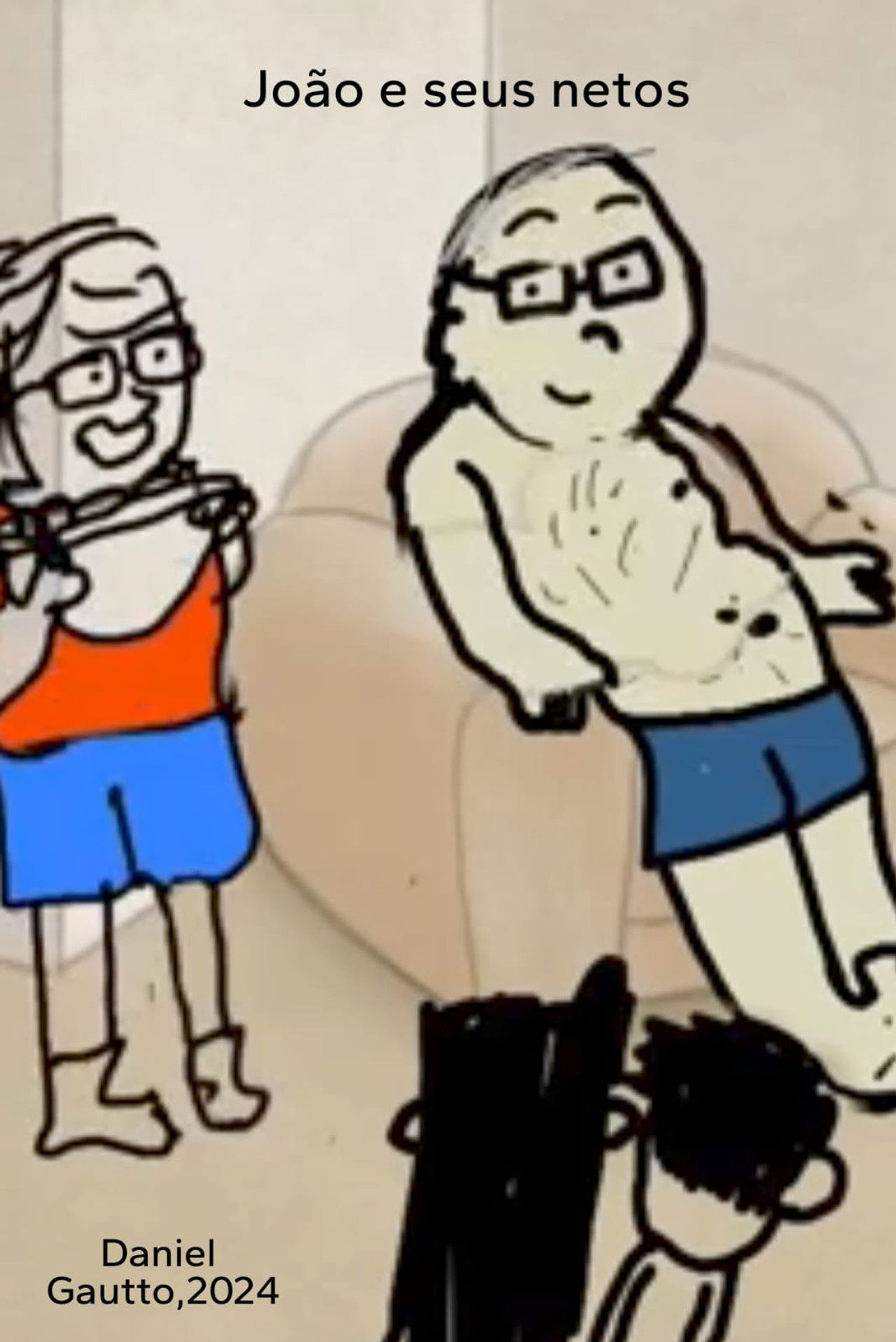 João e Seus Netos Backdrop