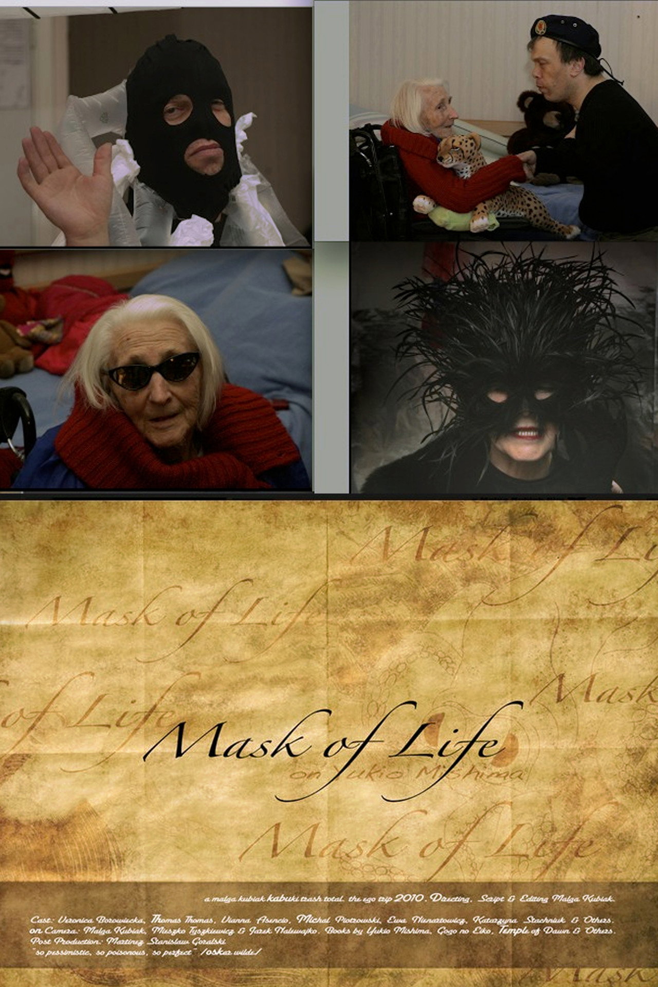 Mask of Life on Yukio Mishima Backdrop