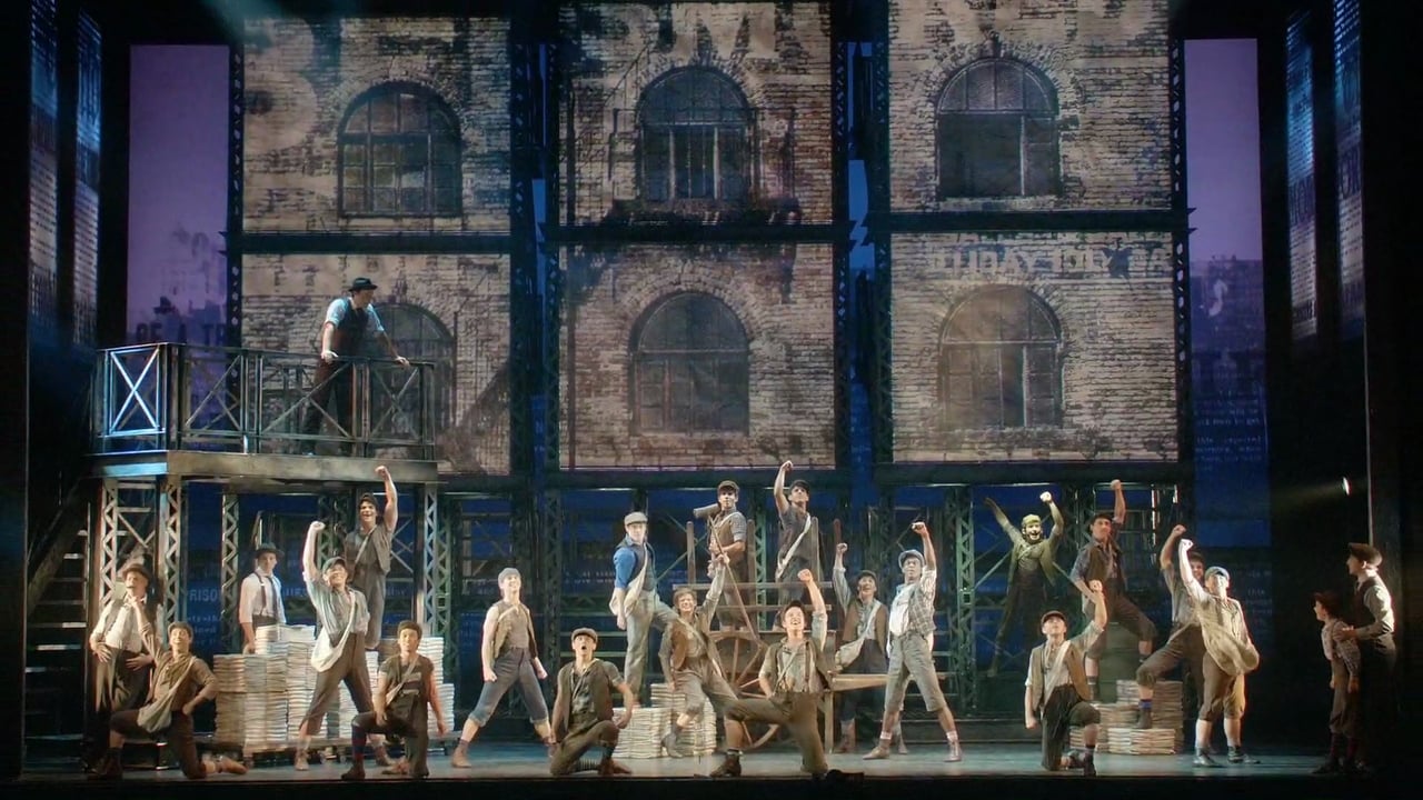 Scen från Disney's Newsies: The Broadway Musical