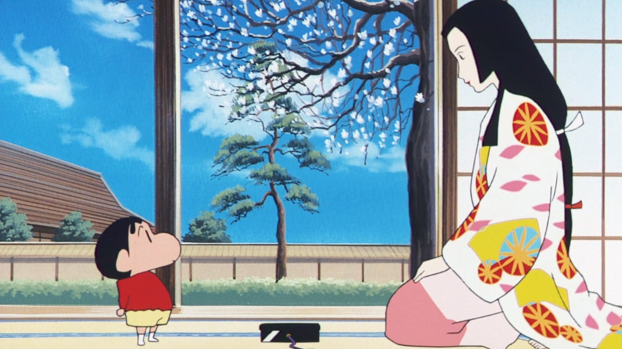 Scen från Kureyon Shinchan: Arashi o Yobu: Appare! Sengoku Daikassen