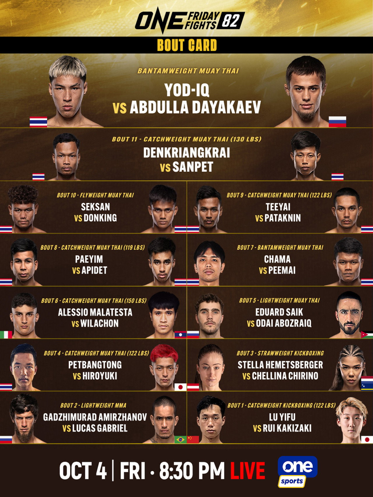ONE Friday Fights 82: Yod-IQ vs. Dayakaev filmaffisch