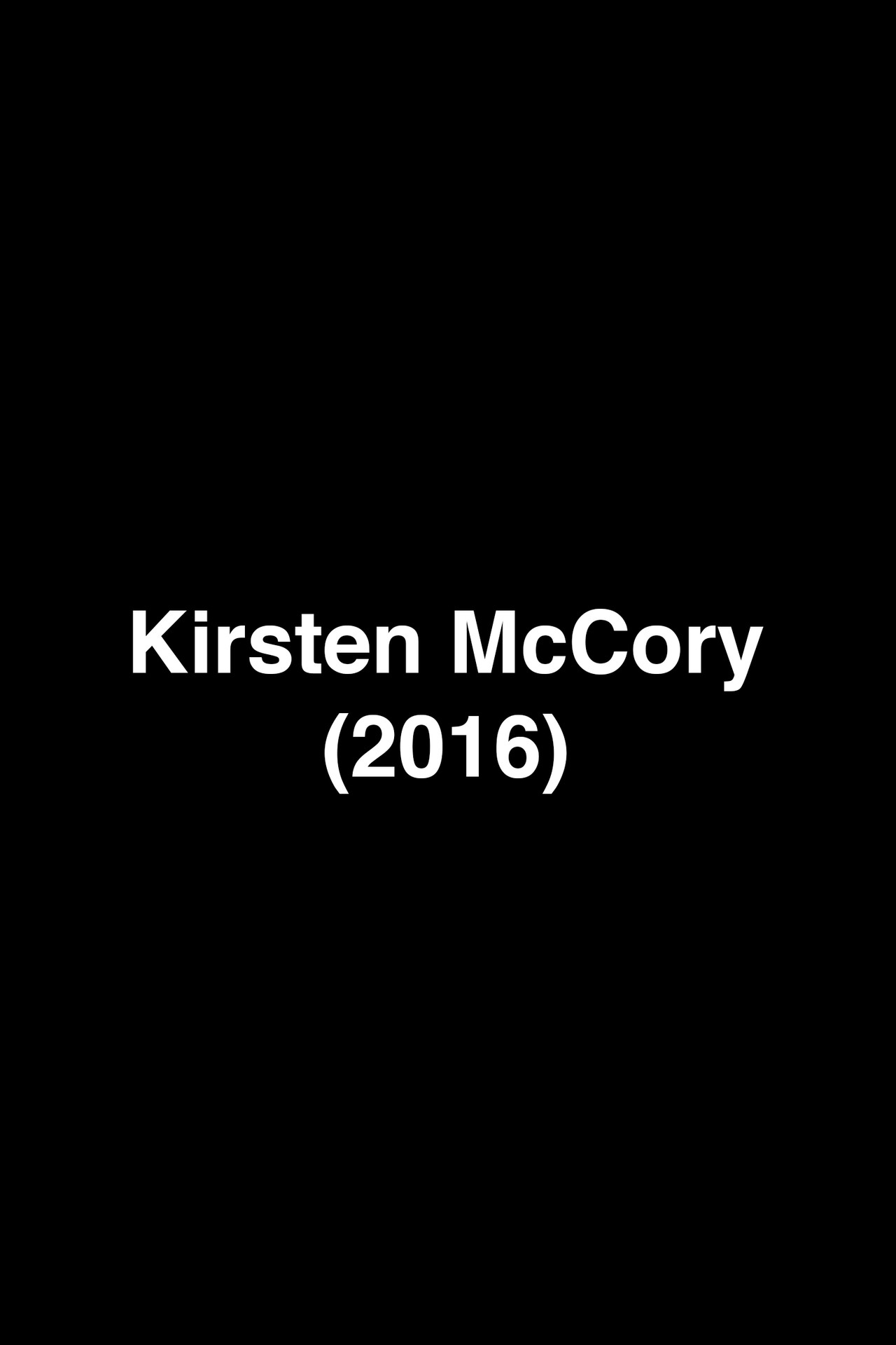 Kirsten McCory filmaffisch