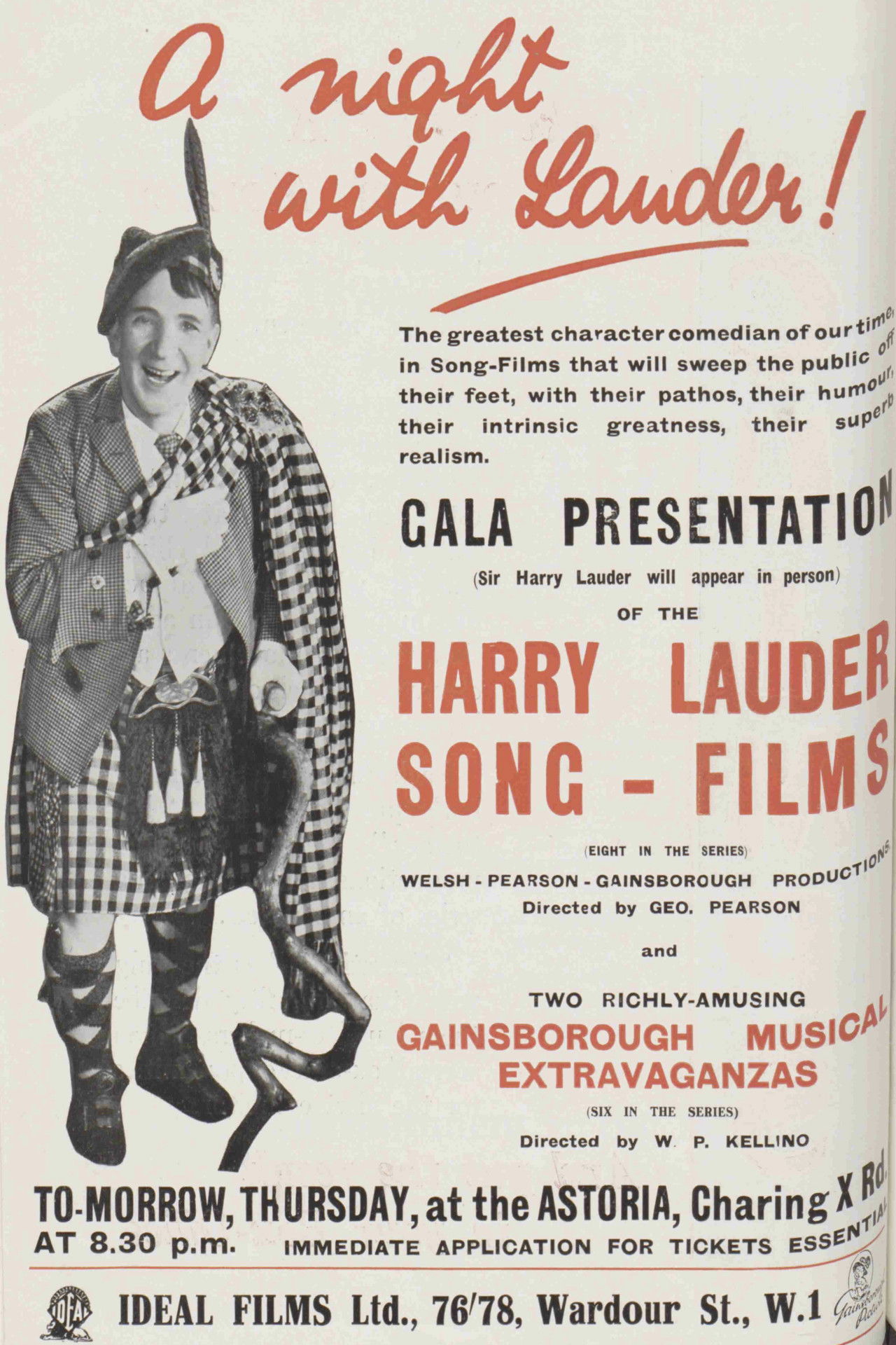 Harry Lauder Songs Backdrop