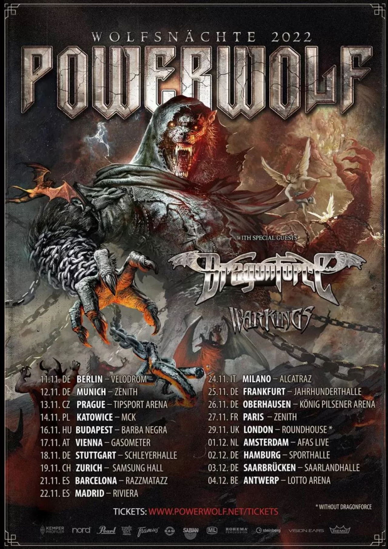 Powerwolf - Live at Oberhausen 2022 Backdrop