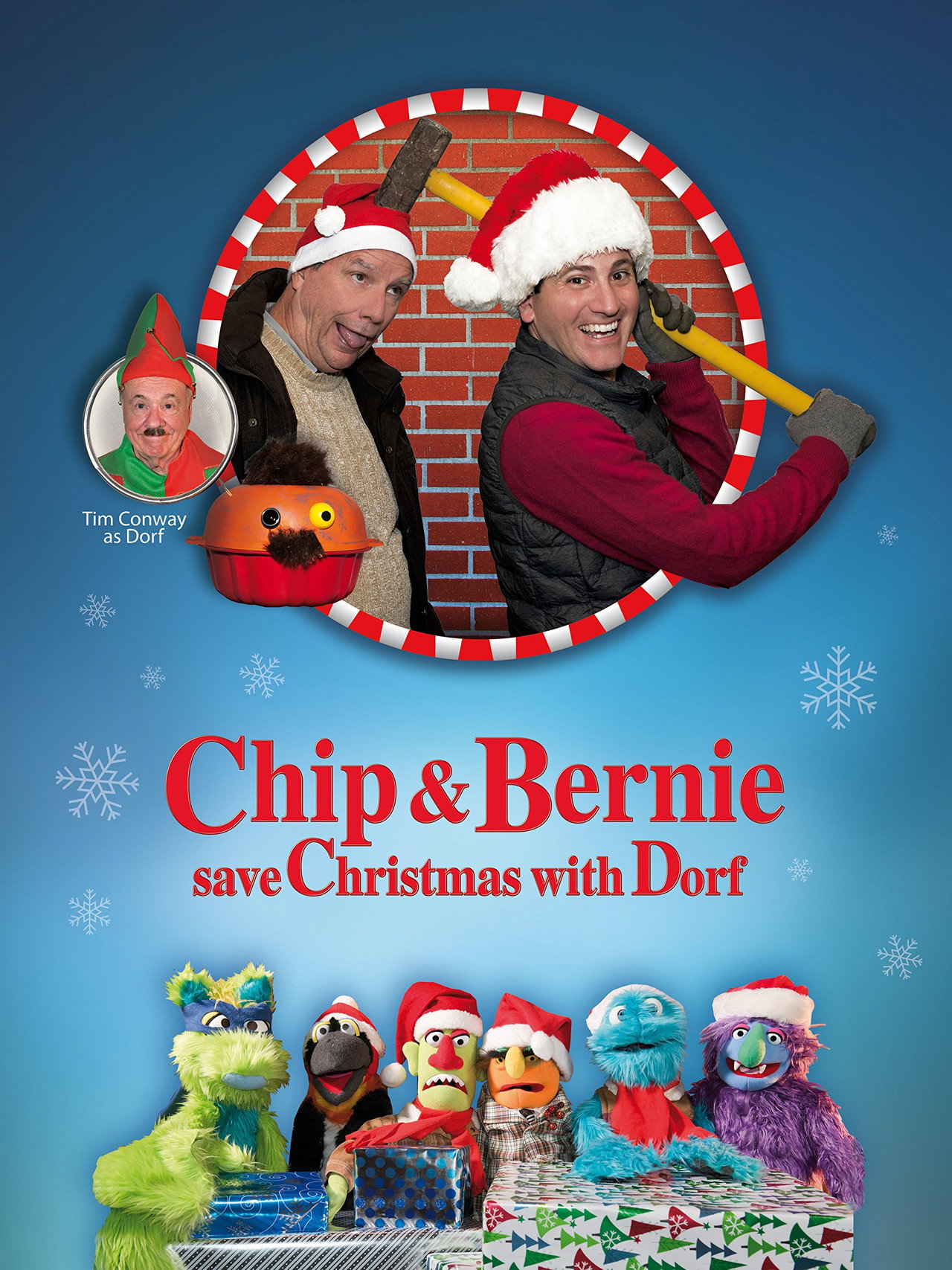 Chip and Bernie Save Christmas with Dorf Backdrop