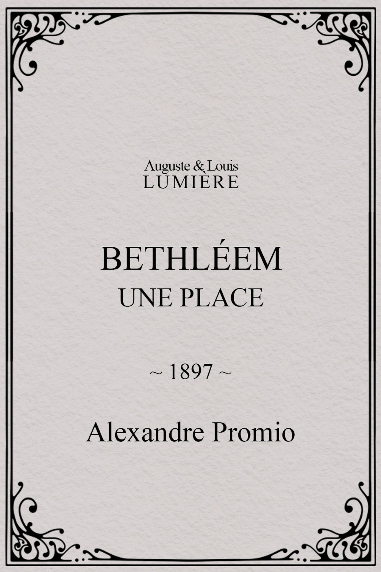 Bethléem, une place