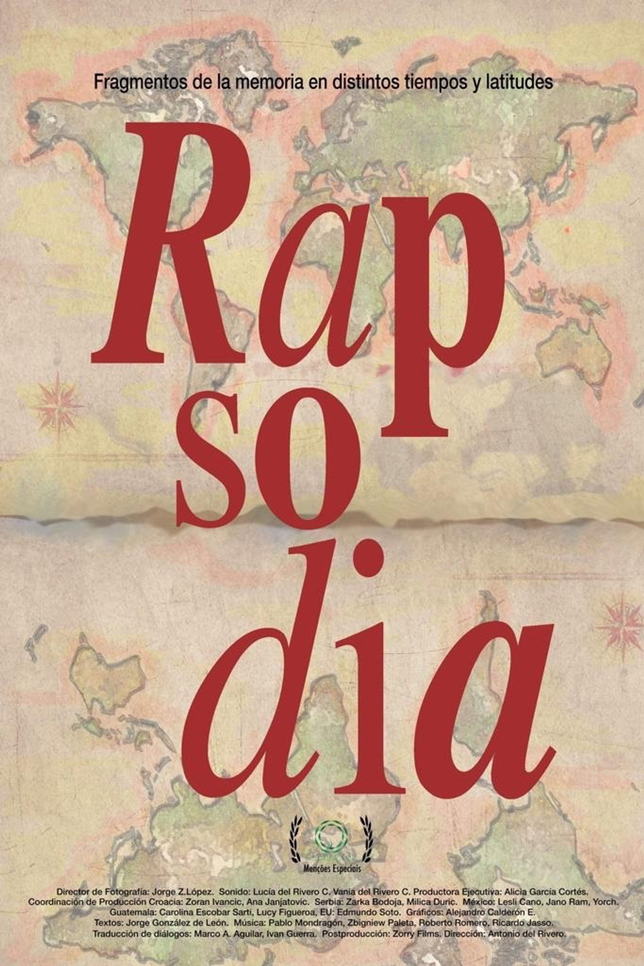 Rapsodia, laberintos del yo filmaffisch
