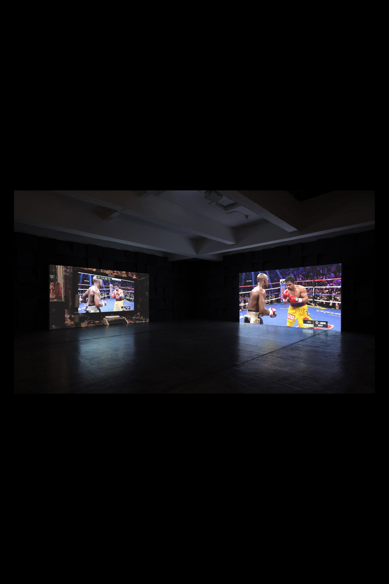 Three Figures in a Room Backdrop