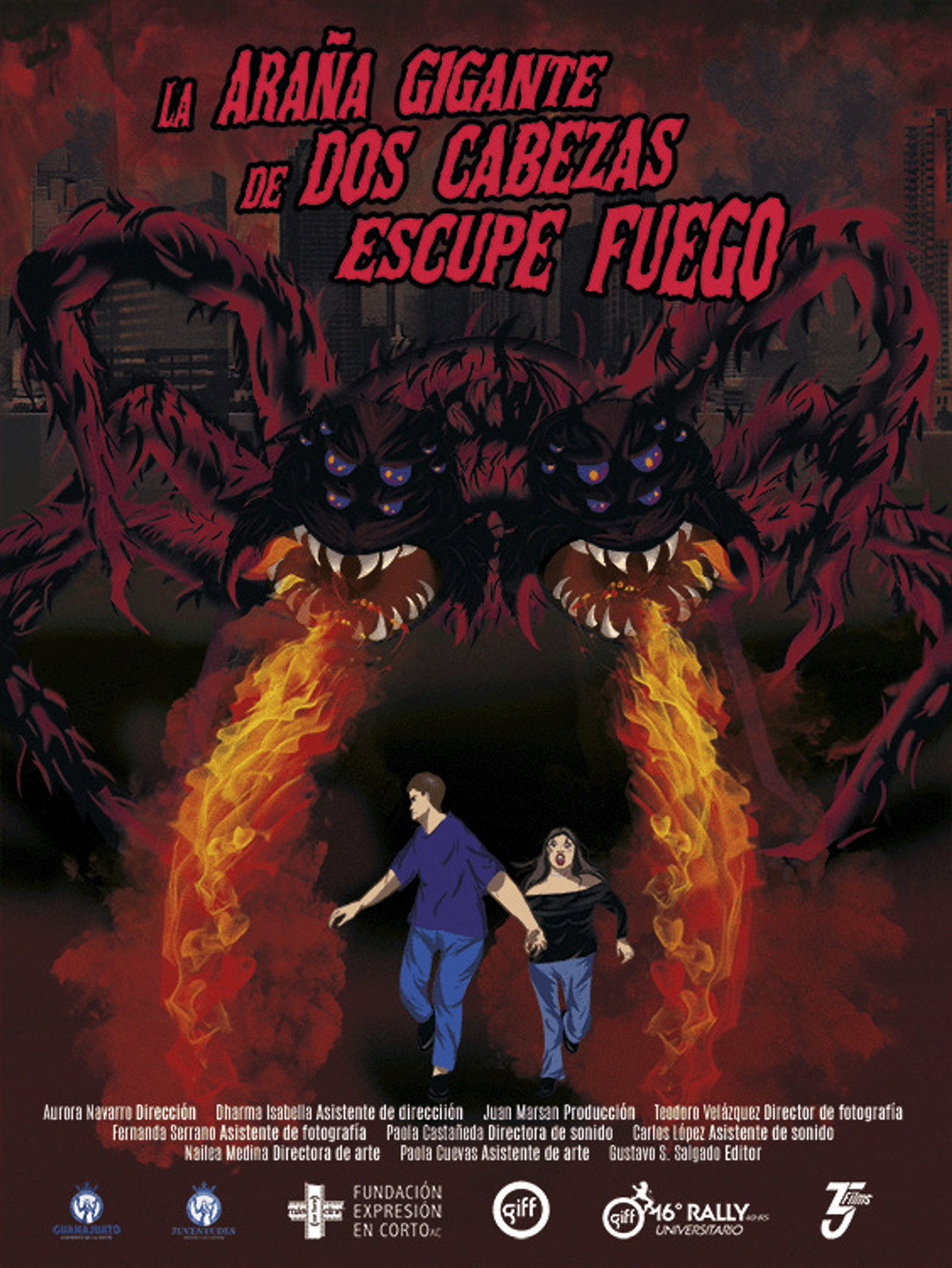 La Araña Gigante de Dos Cabezas Escupe Fuego filmaffisch