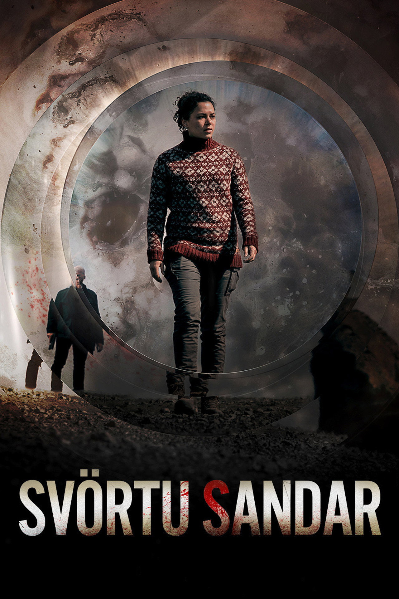 Svart sand affisch
