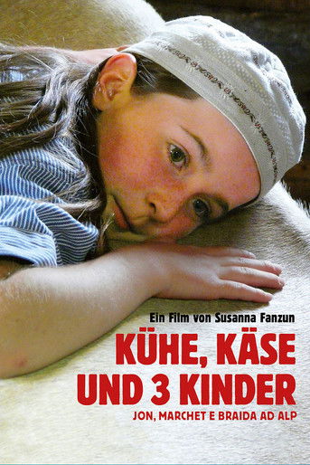Kühe, Käse und 3 Kinder poster